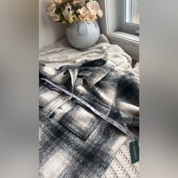 ONLY Check brushed cropped overshirt Nwt - Picture 9 of 9